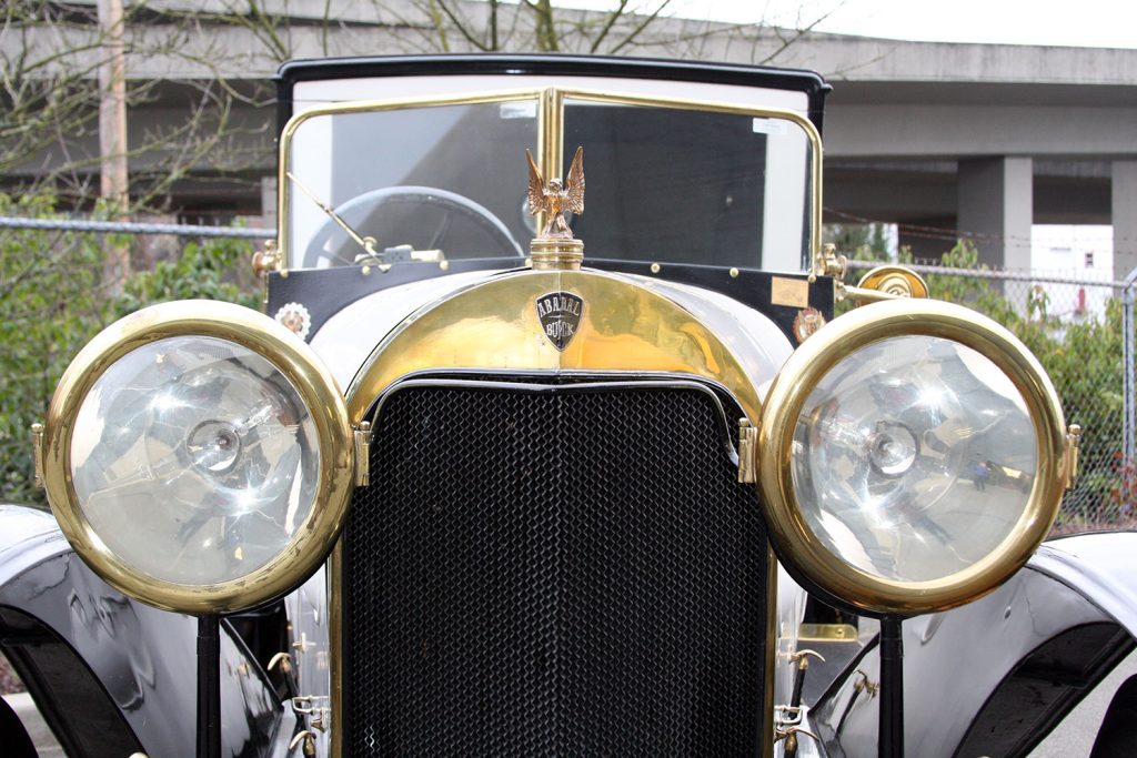 Frontal del Abadal-Buick Landaulet de 1920 que se conserva en Estados Unidos