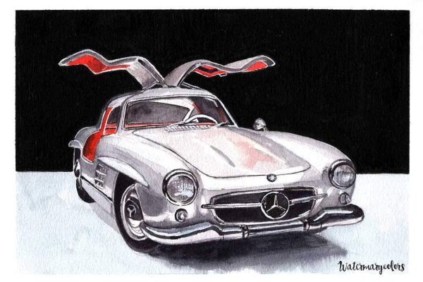 Mercedes-Benz Alas de Gaviota pintado por Watermarycolors