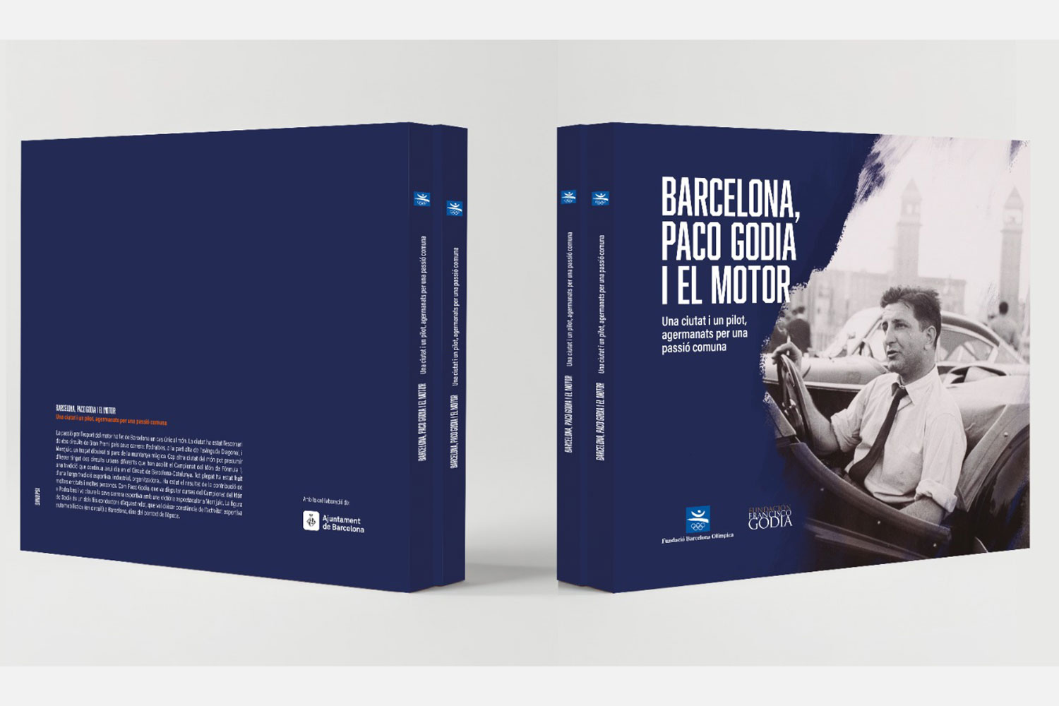 Portada del libro Barcelona, Paco Godia y el motor. Una ciudad y un piloto, hermanados por una pasión común