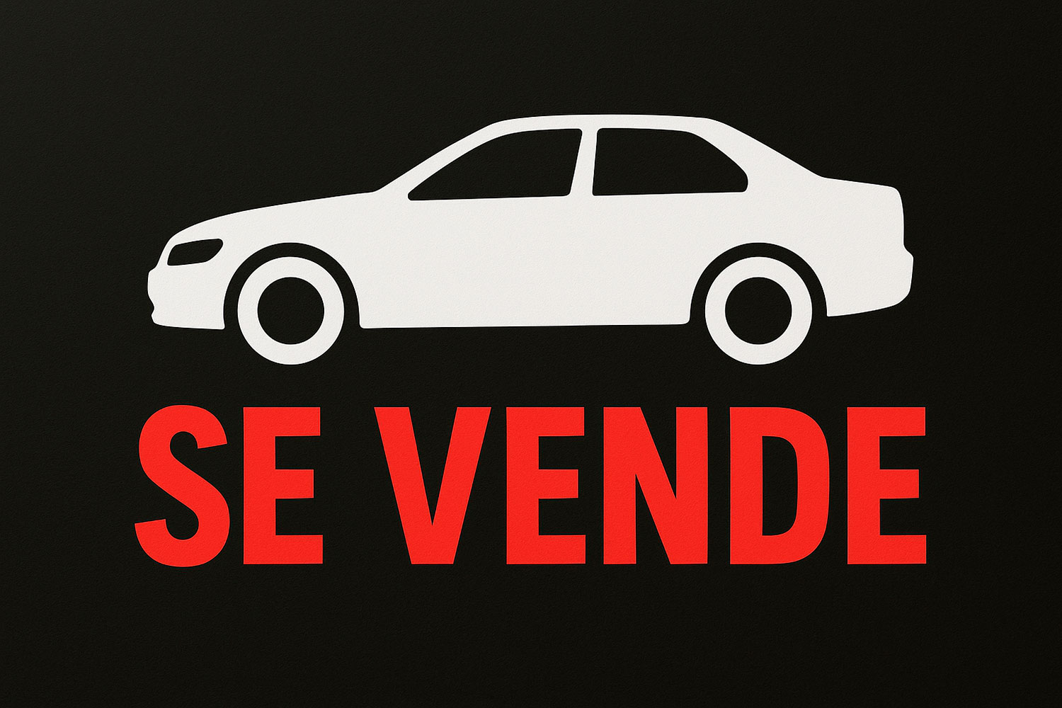cartel de se vende coche