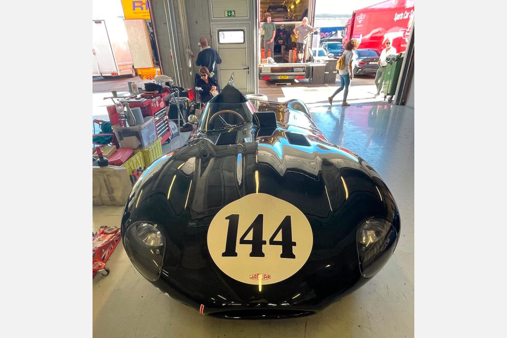 Un Jaguar D-Type en el Algarve Classic Festival de 2022.