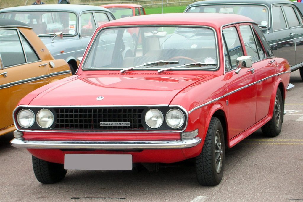 Austin Victoria MKII De Luxe 1973 de color rojo