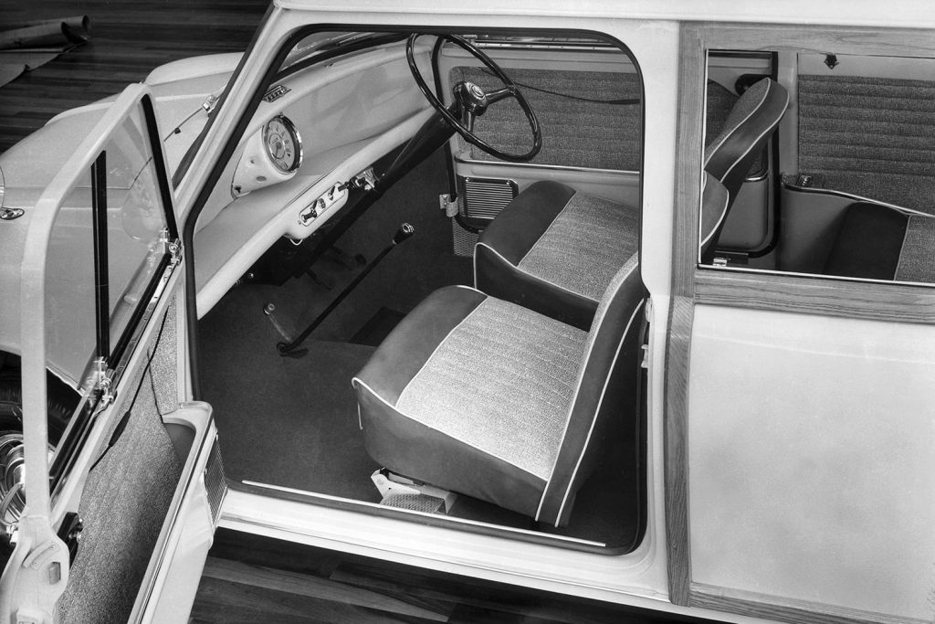 interior del Mini Countryman de los años 60 del siglo XX