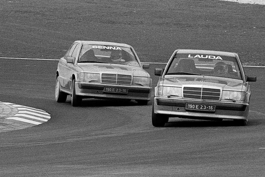 Niki Lauda por delante de Ayrton Senna en la ‘carrera de campeones’ de 1984.