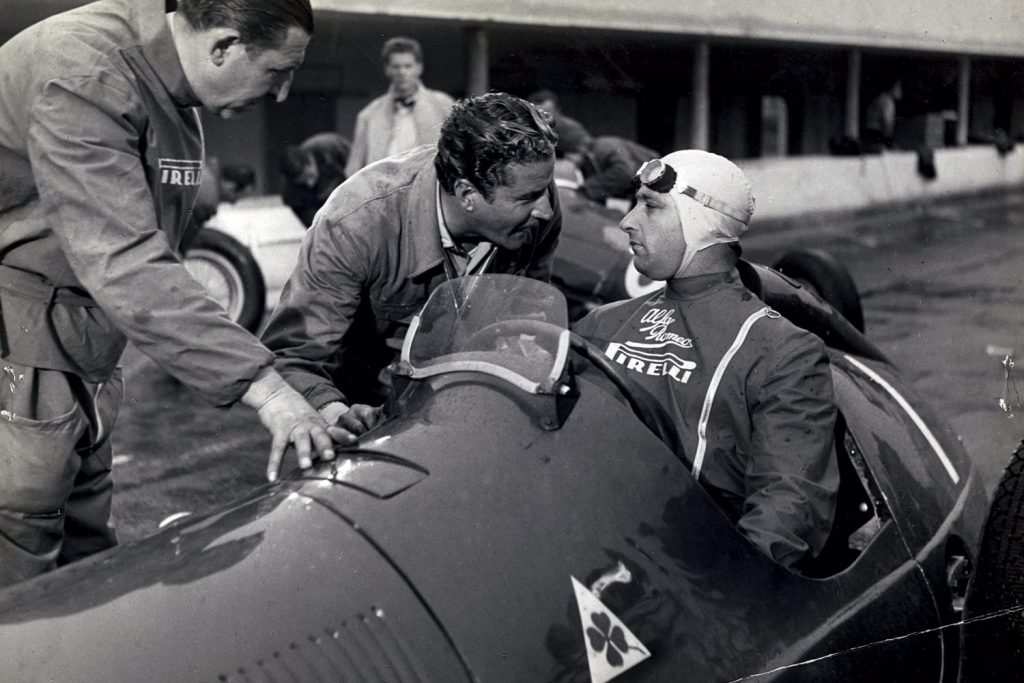 Juan Manuel Fangio en la película Ultimo Incontro de 1951