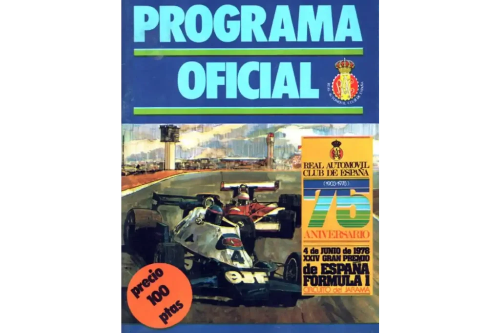 programa oficial del Gran Premio de España de Fórmula 1 de 1978